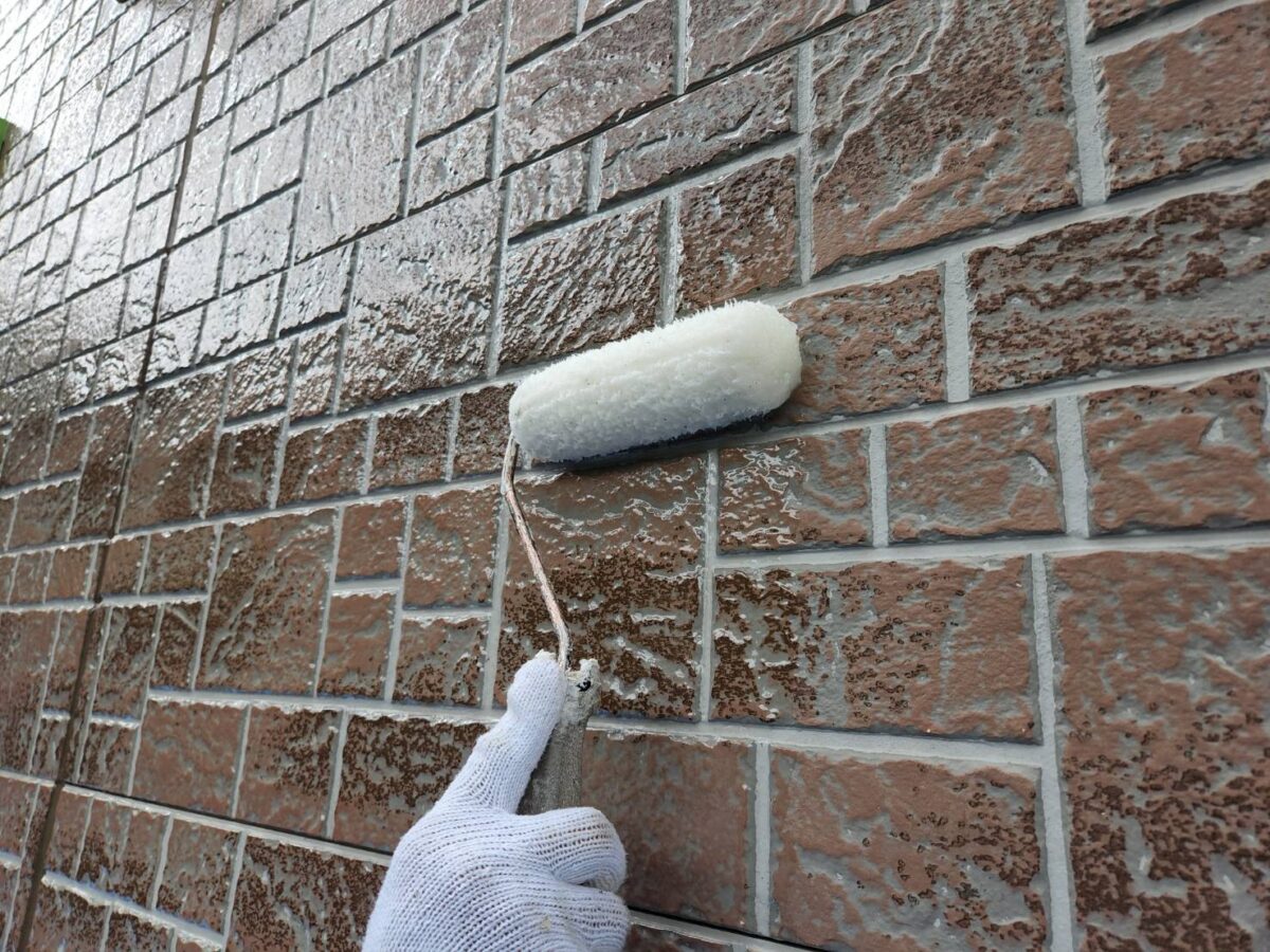 奈良県香芝市　外壁塗装工事　窯業系サイディングのクリア塗装