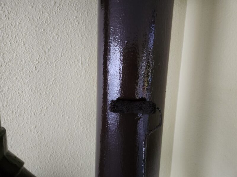 大阪府大阪市　マンション外壁塗装工事　配管の塗装　付帯部塗装の大事なポイント