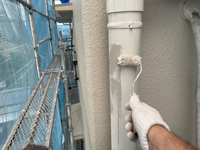 大阪府茨木市　マンション外壁塗装工事　鉄部塗装を行いました！