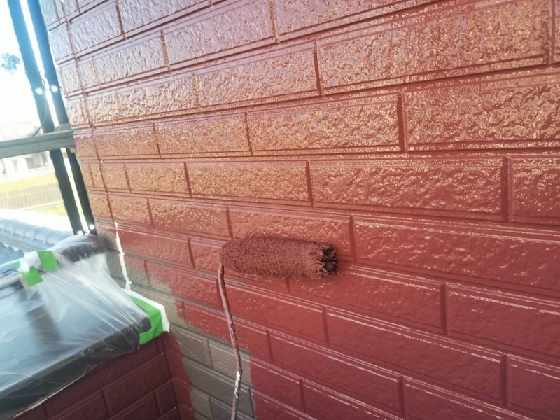 外壁塗装の仕上げ！上塗りを行いました｜大阪府大阪市