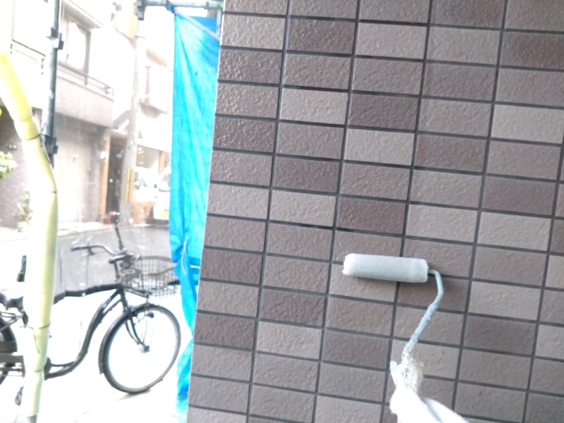 大阪府吹田市|縦樋・外壁タイルの塗装・ベランダウレタン防水 スーパーセランマイルド