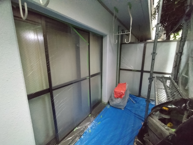 外壁塗装の中塗り工程を実施しました!塗装中に気をつけていただきたいこと|京都市