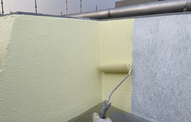 大阪府大阪市　マンション外壁塗装工事　外壁塗装の全行程