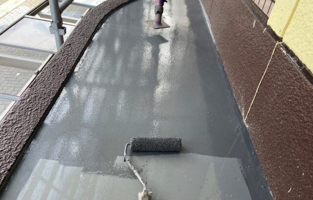 大阪府大阪市　マンション外壁塗装工事　雨漏りから防ぐ防水のメンテナンス