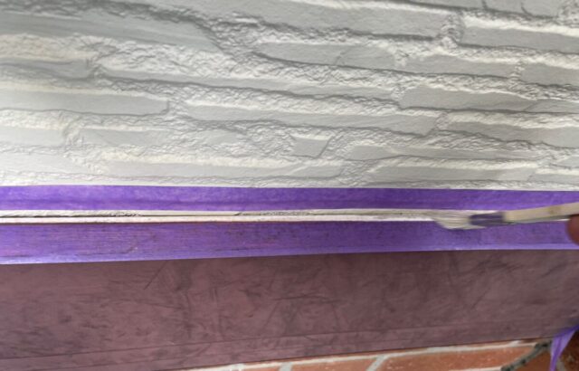 大阪府吹田市　S様邸　屋根塗装・外壁塗装工事　幕板の取り合い部と接合部のコーキング打ち