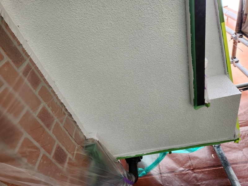 大阪府吹田市　S様邸　屋根塗装・外壁塗装工事　付帯部　軒天井の塗装