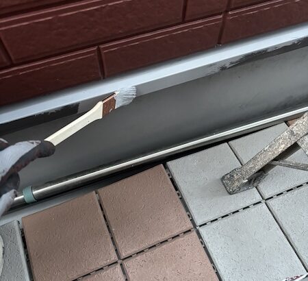 大阪府大阪市｜水切りを塗装しました！錆止めで下塗りして防錆対策しました！